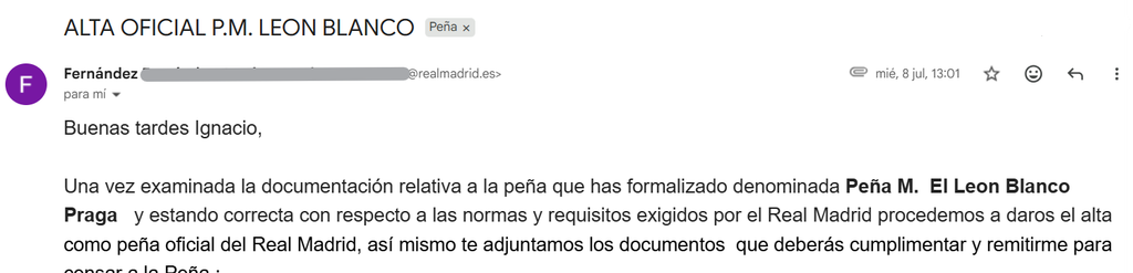 confirmación